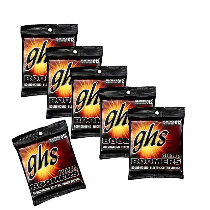6-Pack GHS Electric Boomers GBH Heavy Guitar Strings (12-52) Discount