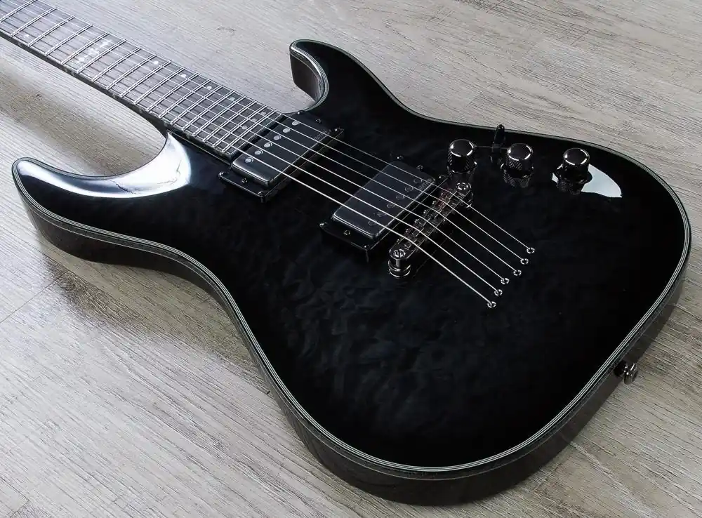 No Minimum Order Schecter Hellraiser Hybrid C-1 Electric Guitar - Trans Black Burst