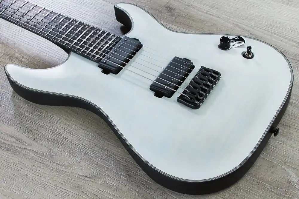 Original Schecter Keith Merrow KM-7 Signature 7-String Electric Guitar in Trans White Satin Finish