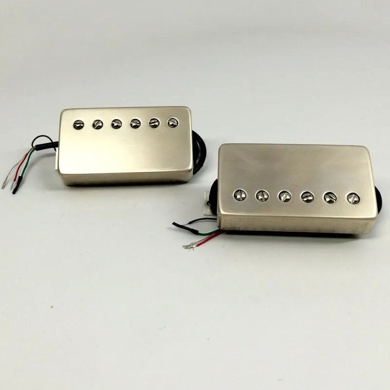 Bare Knuckle Cold Sweat 6-String Calibrated Humbucker Set, 50mm, Long Leg, Raw Nickel Covers Cheap