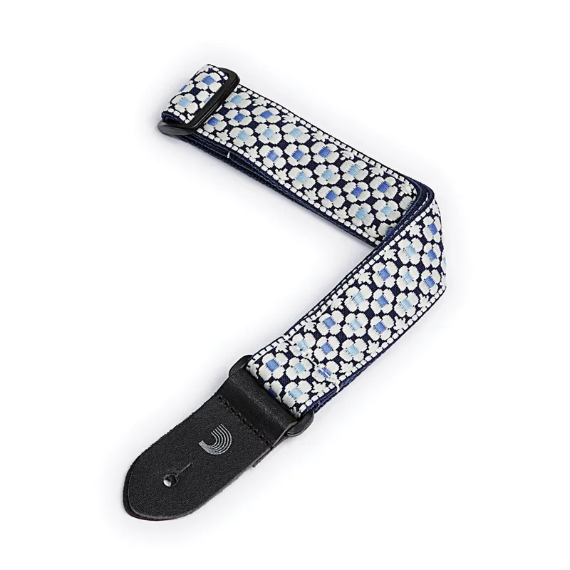 Planet Waves 15UKE01 1.5Wide Woven Nylon Ukulele Strap with Blue Flowers Trending