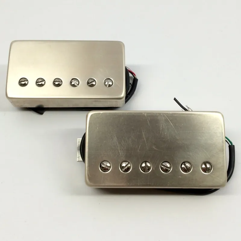Order Now Bare Knuckle The Mule 6-String Calibrated Humbucker Set, 50mm, Long Leg, Raw Nickel Covers