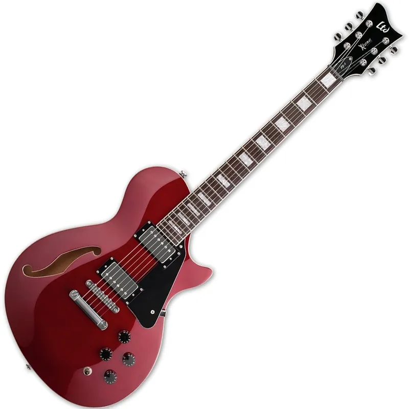 Trusted Brand ESP LTD PS-1 X-Tone Series Semi-Hollow Guitar - Black Cherry Finish