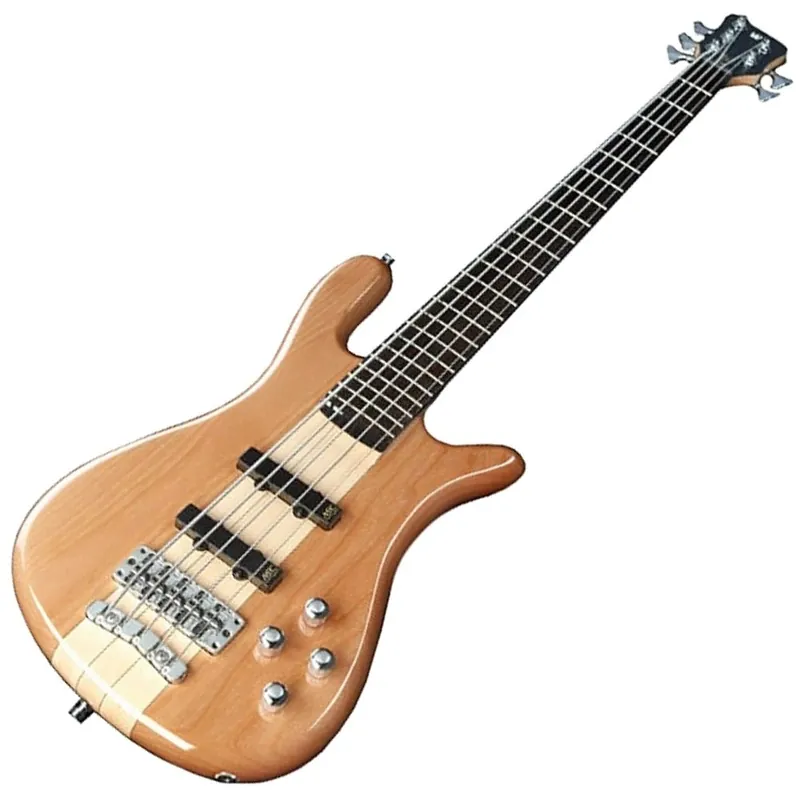 Hot Deal Warwick Rockbass Streamer NT 1 Active 5-String Electric Bass Guitar (Natural High Polish Finish)