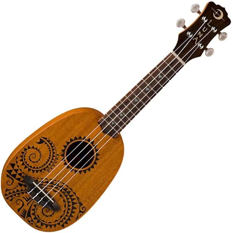 Luna UKE TATTOO Soprano Pineapple Ukulele & Gig Bag Fresh Stock