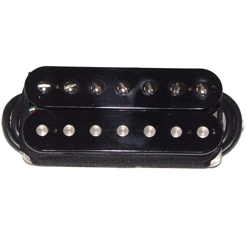 Bare Knuckle Nailbomb 7-String Open Humbucker, Bridge Position, 53mm, Ceramic Magnet, Black with Nickel Screws Professional Grade