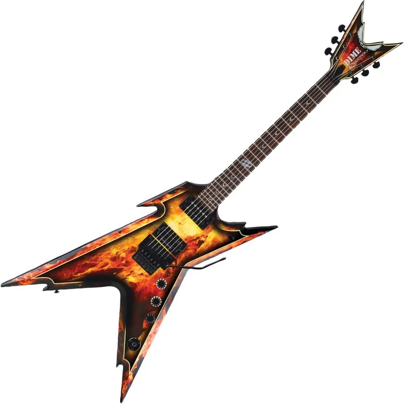 Dean Dimebag Darrell Razorback Explosion Signature Electric Guitar Graphic Finish with Hard Case Worldwide Shipping