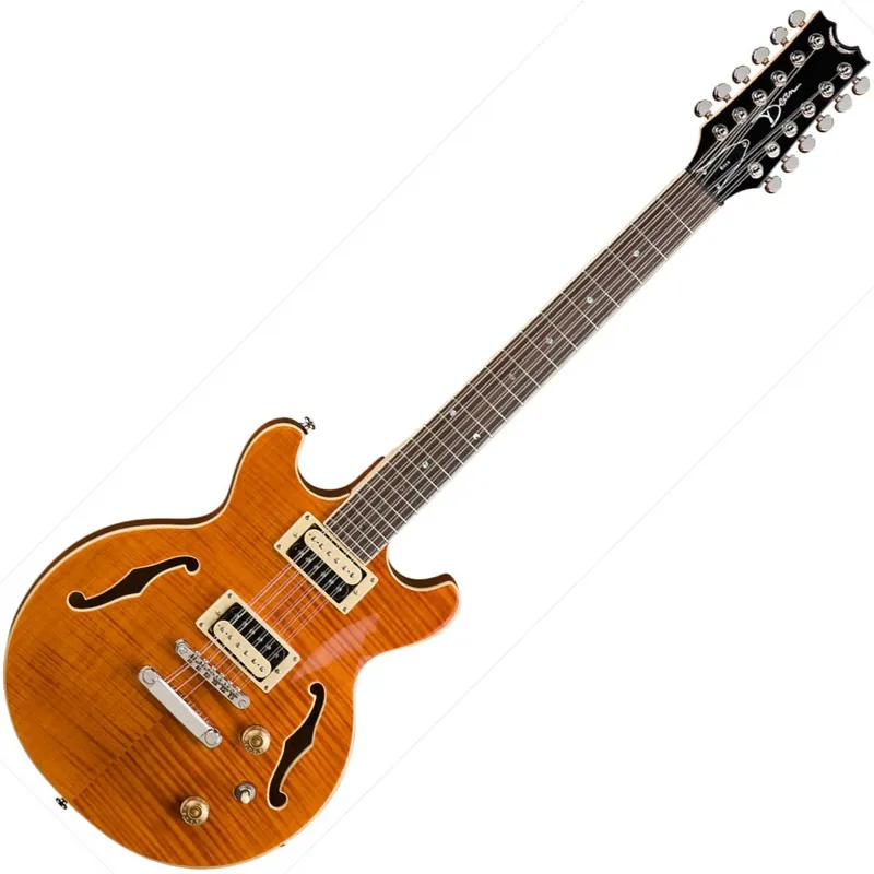 Special Discount Dean Boca 12-String Electric Guitar Transparent Amber Finish