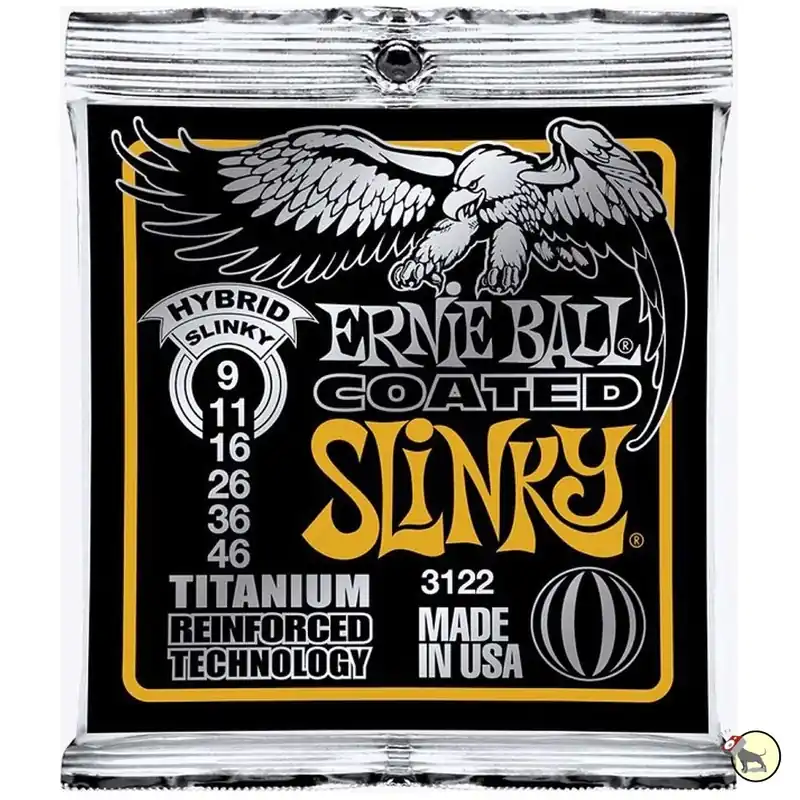 Ernie Ball 3122 Coated Titanium RPS Hybrid Slinky Electric Guitar Strings (09-46) Must Have
