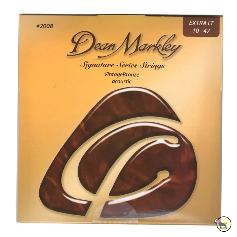 Dean Markley 2008 VintageBronze Extra Light Acoustic Guitar Strings (10-47) Warranty Included