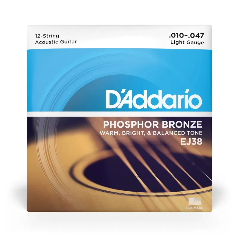 D'Addario EJ38 Phosphor Bronze Light 12-String Acoustic Guitar Strings, 10 - 47 Special Discount