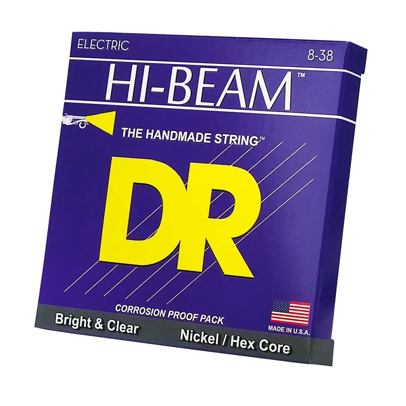 DR Strings Hi-Beam Nickel Plated Electric Guitar Strings: Extra Light 8-38 Exclusive
