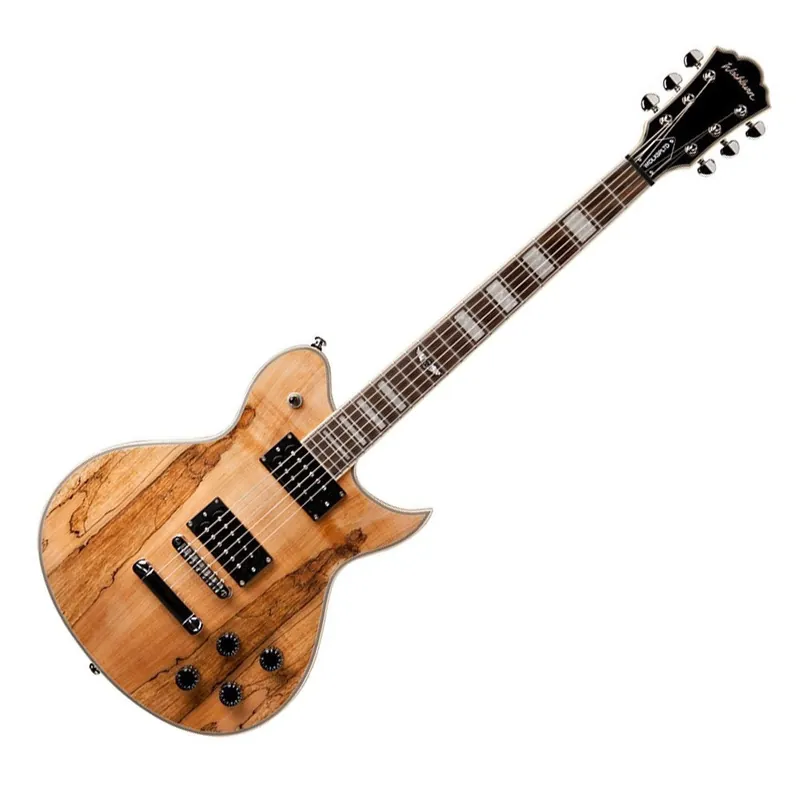 Free Returns Washburn WIDLXSPLTD Mahogany Body Electric Guitar Natural