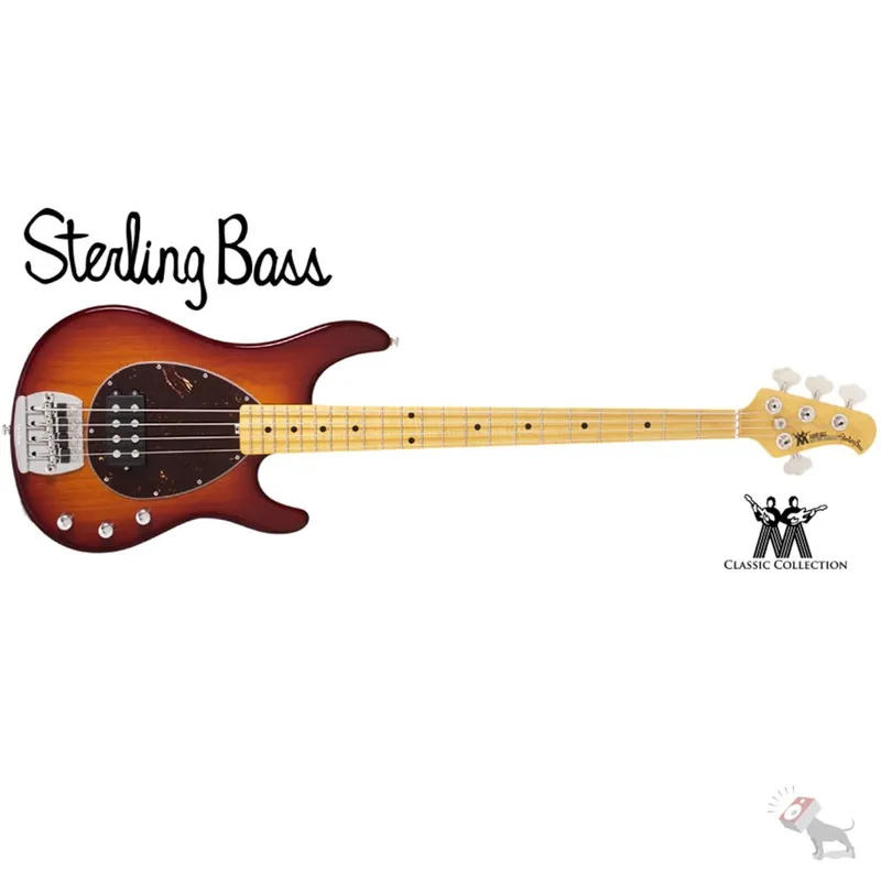 Exclusive Ernie Ball Music Man Classic Sterling Model 4-String Bass in Honey Burst Finish