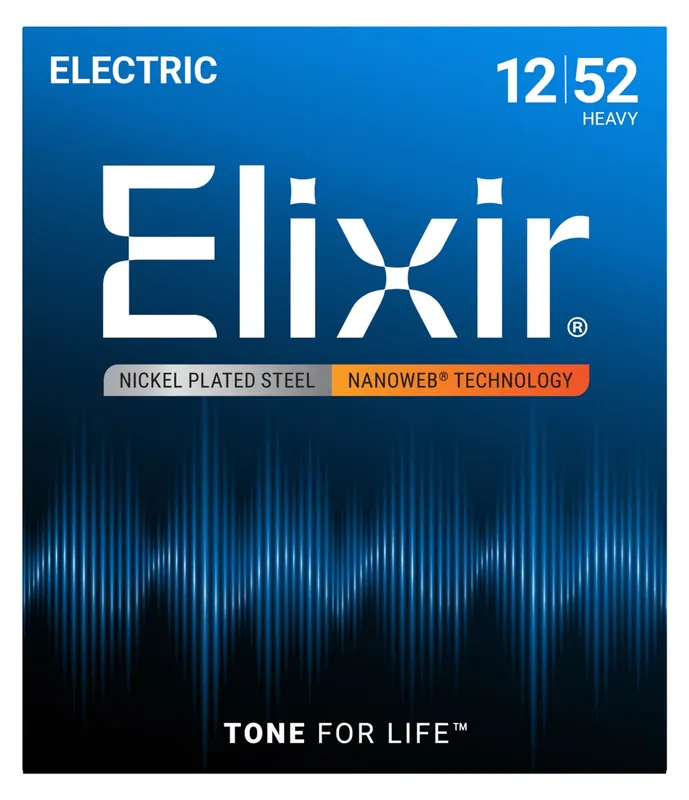 Handmade Elixir 12152 Nanoweb Heavy Electric Guitar Strings (12-52)