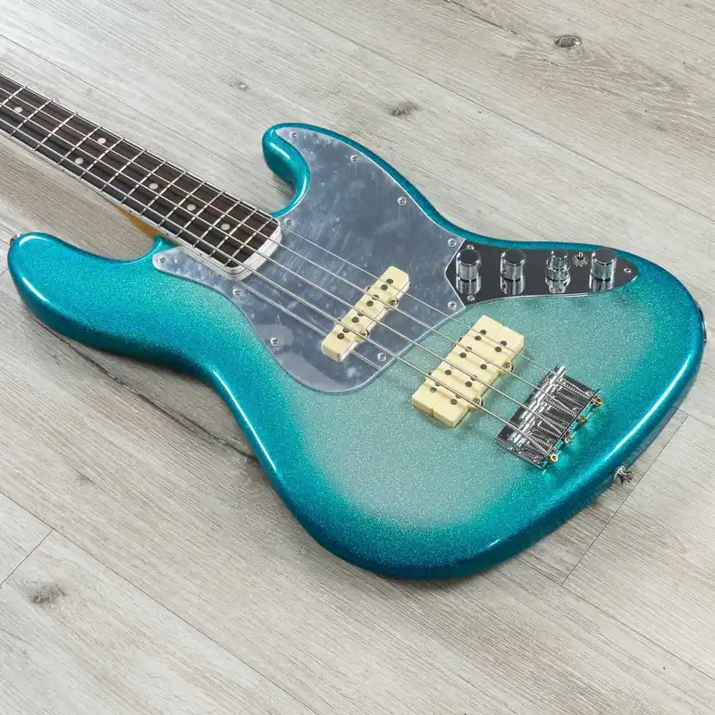 Worldwide Shipping Fender Limited Player Plus x Blu DeTiger Signature Jazz Bass, Rosewood Fretboard, Sky Burst Sparkle