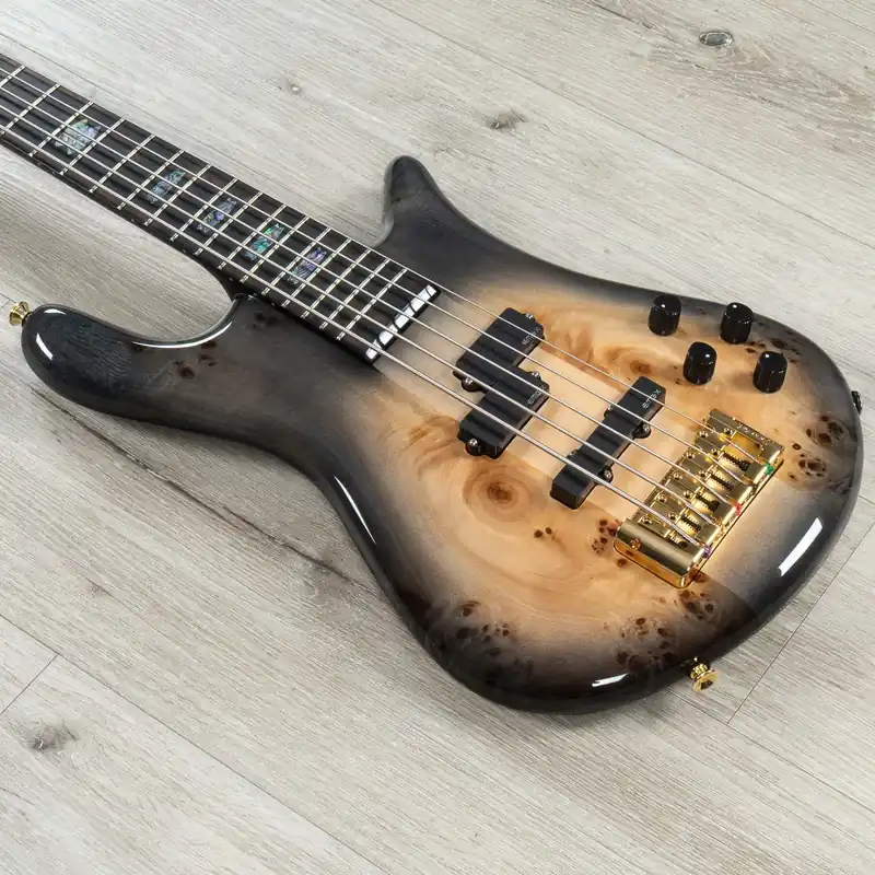Spector Euro 5 CST Custom 5-String Bass, Ebony Fretboard, Natural Black Burst Gloss Bulk Order