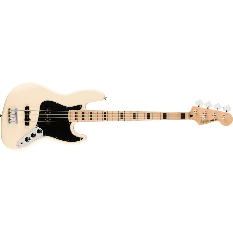 Squier Affinity Series Active Jazz Bass, Maple Fingerboard, Olympic White Popular