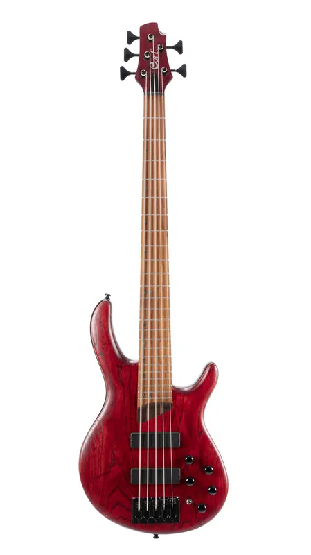 Cort B5ELEMENTOPBR Artisan Series B5 Element 5 String Bass Guitar. Open Pore Burgandy Red Professional Grade