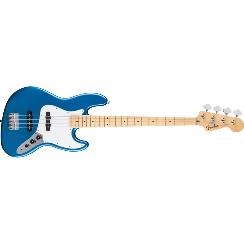 Buy Direct Fender Standard Jazz Bass, Maple Fingerboard, White Pickguard, Aqua Marine Metallic