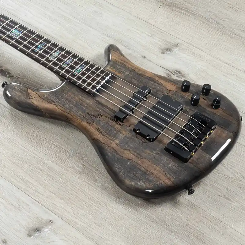 Spector USA NS-5 5-String Bass, Ebony Fretboard, Spalted Maple Top, Super Faded Black Order Now