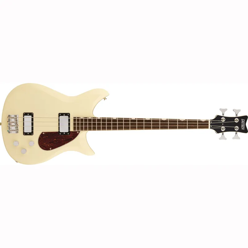 Affordable Gretsch Electromatic CVT Double-Cut Medium-Scale Bass, Vintage White