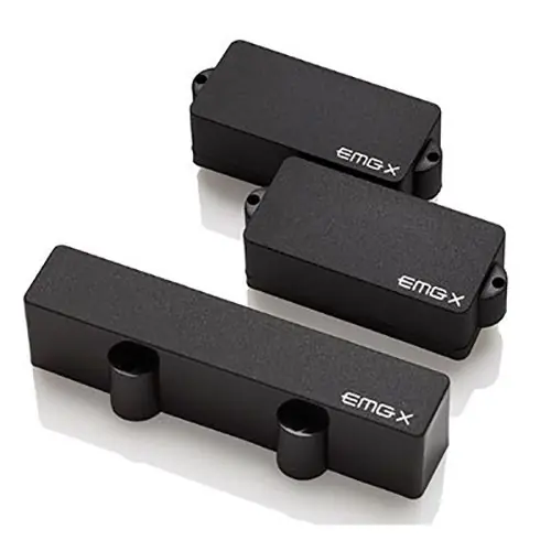 EMG PJX Set Active Ceramic PJ Bass Pickup Set, Black Weekend Sale