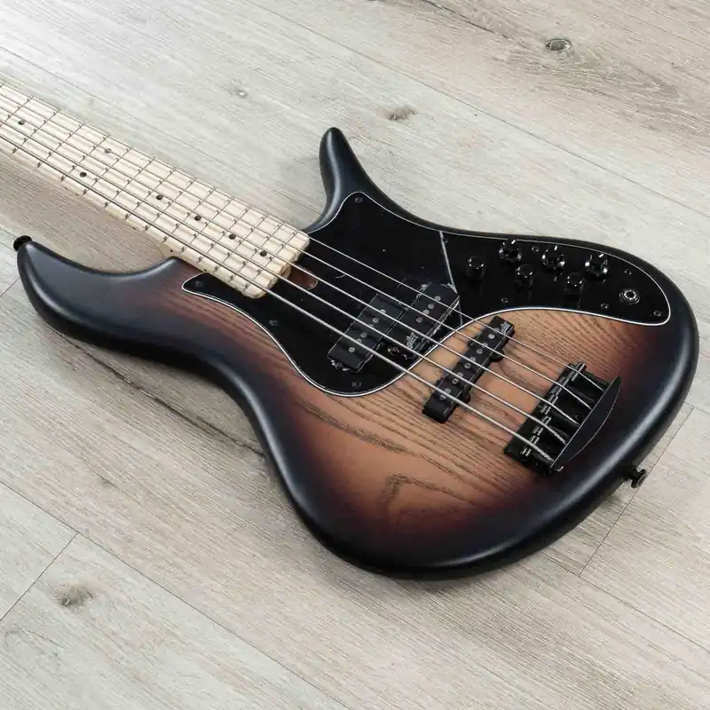 F-Bass VF5-PJ 5-String Bass, Maple Fingerboard, Ash Body, Brown Burst Matte Budget