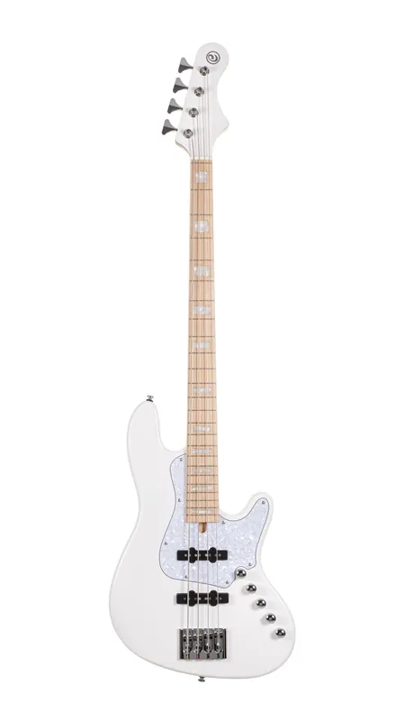 Money Back Guarantee Cort NJS4WHT Elrick NJS 4 Bass Guitar. White