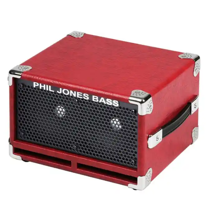 PJB Phil Jones Bass C2 Compact 2 2x5'' Bass Amp Speaker Cabinet, Red Worldwide Shipping