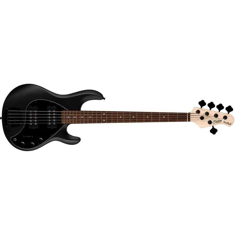 No Minimum Order Sterling by Music Man StingRay 5 RAY5 HH 5-String Bass, Jatoba Fretboard, Stealth Black