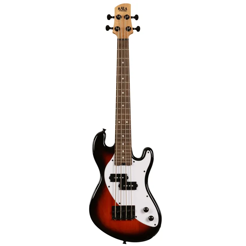 Same Day Shipping Kala U-BASS Solid Body Fretted Short-Scale Electric Bass, Okoume Body & Maple Neck, Tobacco Burst