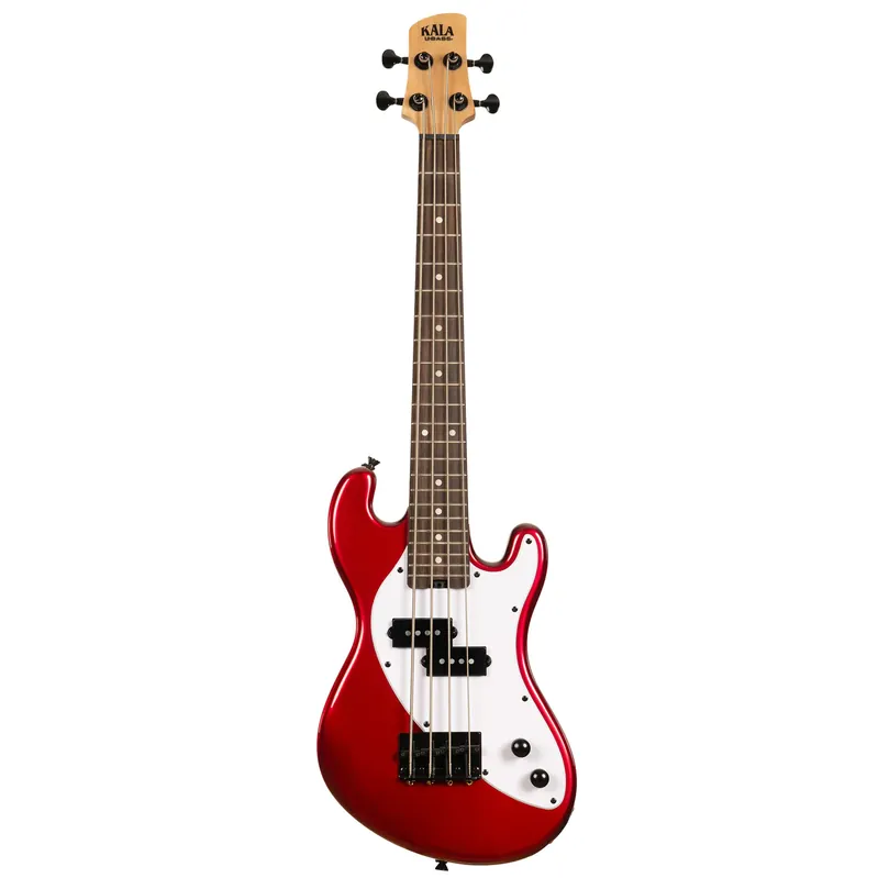 Kala U-BASS Solid Body Fretted Short-Scale Electric Bass, Okoume Body & Maple Neck, Candy Apple Red High Quality