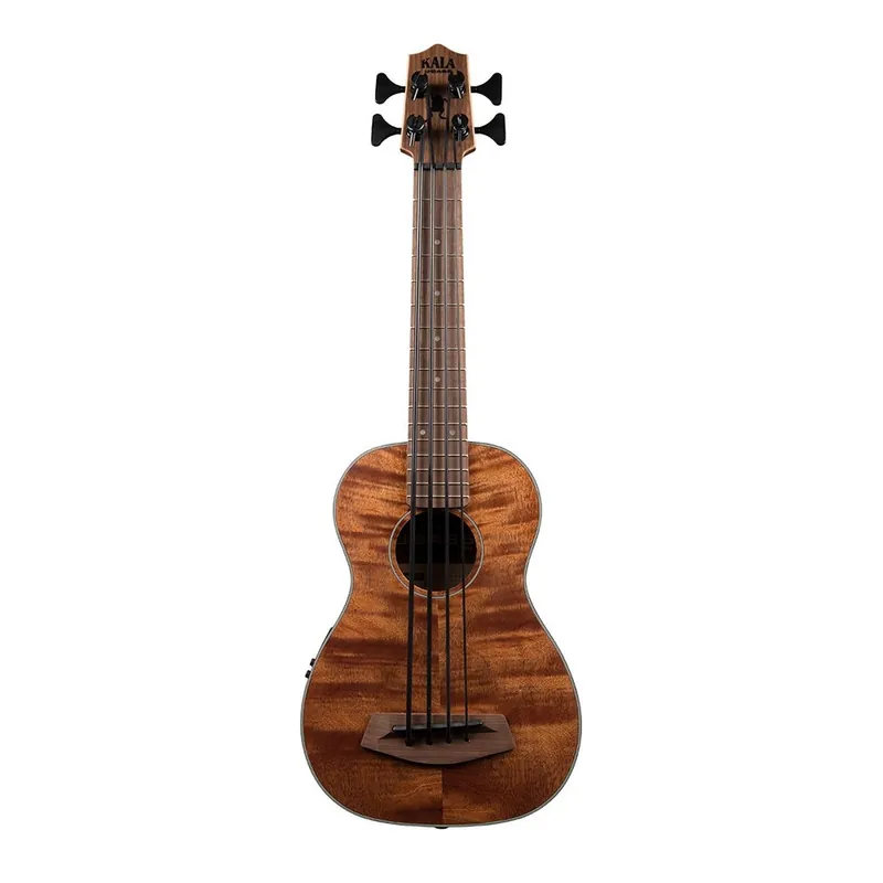 Kala Exotic Mahogany Acoustic-Electric U-Bass, Fretted with Gig Bag Premium
