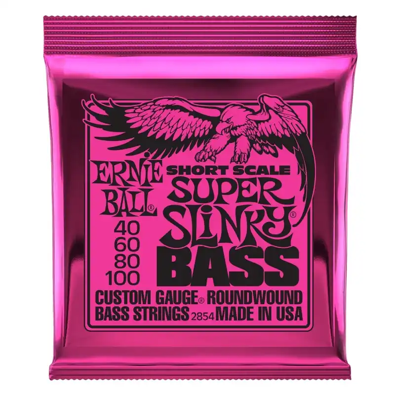 Ernie Ball 2854 Super Slinky Bass Strings, Short Scale Nickel Wound (40-100) Factory Price