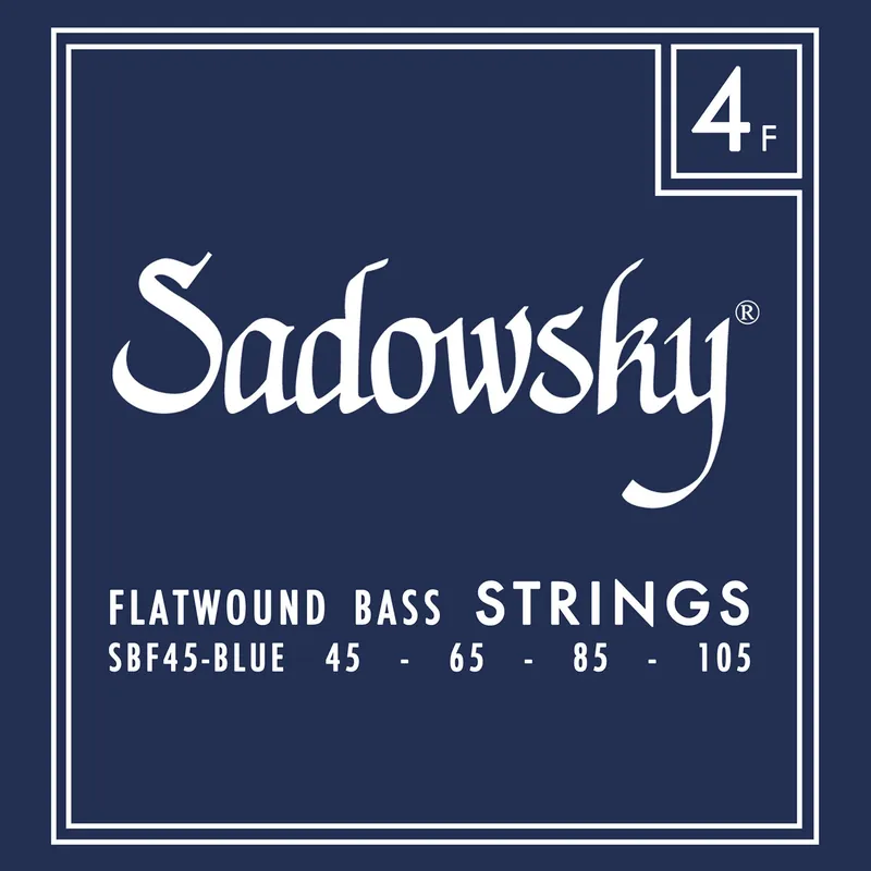 Fresh Stock Sadowsky Blue Label Bass String Set, Stainless Steel, Flatwound, 4-String, 045-105