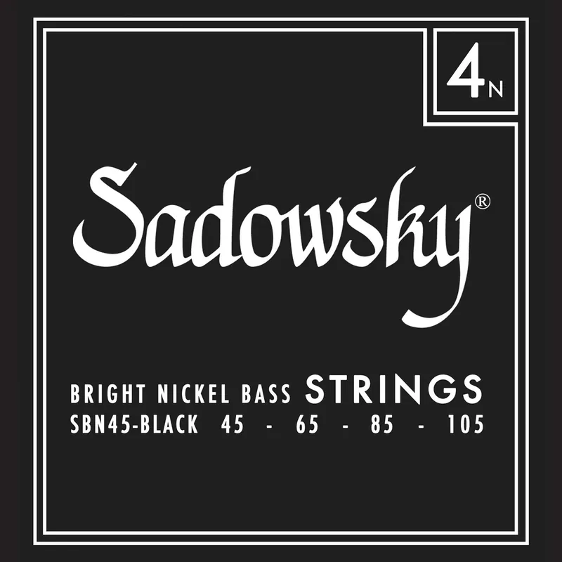 Handmade Sadowsky Black Label Bass String Set, Nickel, 4-String, 045-105