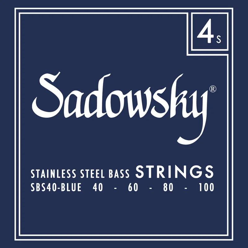 Best Price Sadowsky Strings SBS40 Blue Label Bass Guitar Strings, 4-String Set, 040-100