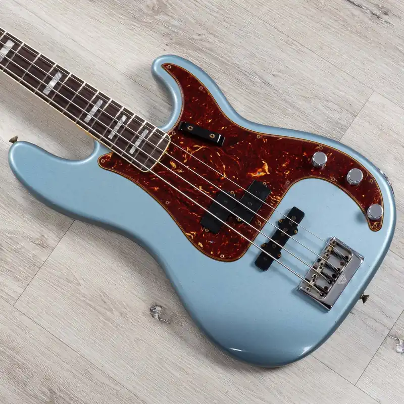 Fender Custom Shop LTD 1959 P-Bass Journeyman Relic Precision Bass, Ice Blue Metallic Big Sale