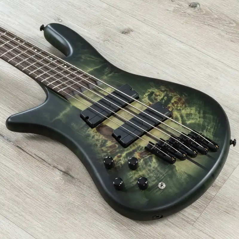 Exclusive Offer Spector NS Dimension 5 Multi-Scale 5-String Left-Handed Bass, Haunted Moss Matte