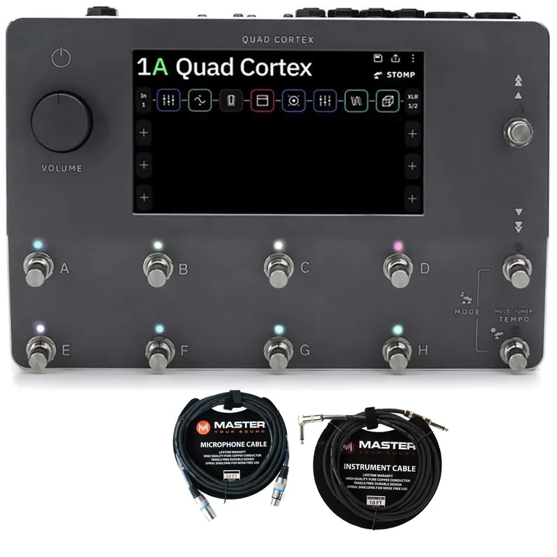 Latest Neural DSP Quad Cortex Quad-Core Guitar Bass Amp Cab Effects Modeler w/ Cables