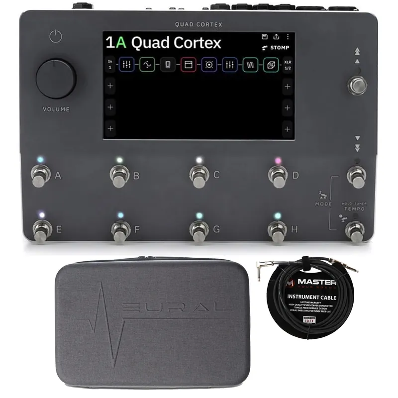 Neural DSP Quad Cortex Quad-Core Guitar Bass Amp Cab Effects Modeler w/ Case & Cable Best Choice