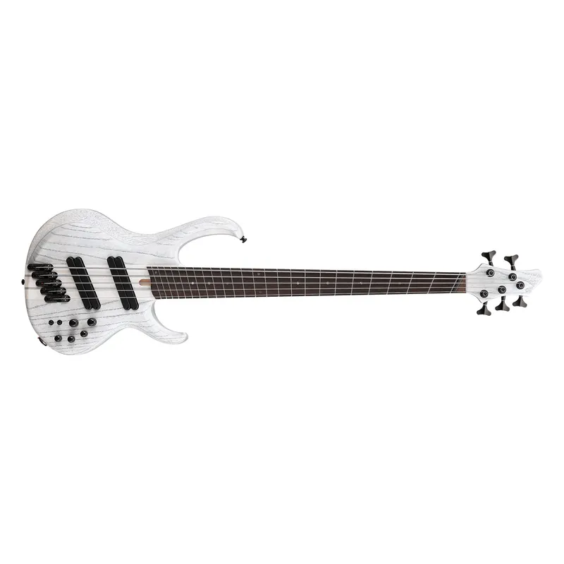 One Day Deal Ibanez Bass Workshop BTB865MS BTB Multi-Scale 5-String Bass, Transparent White Flat