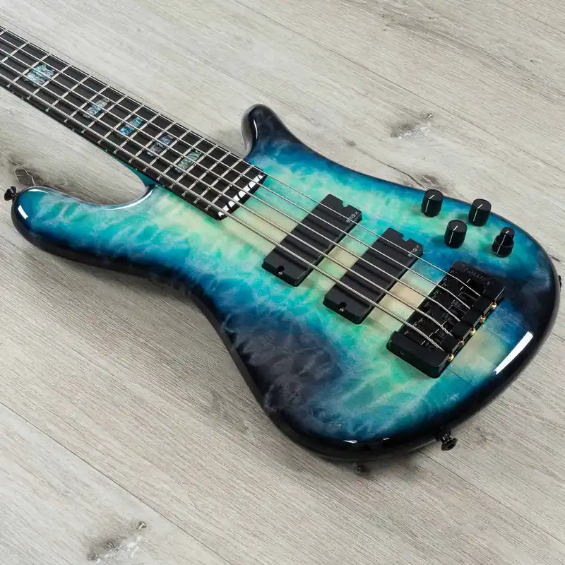 Weekend Sale Spector USA NS-5 5-String Bass, Ebony Fretboard, 5A Quilted Maple, Northern Lights