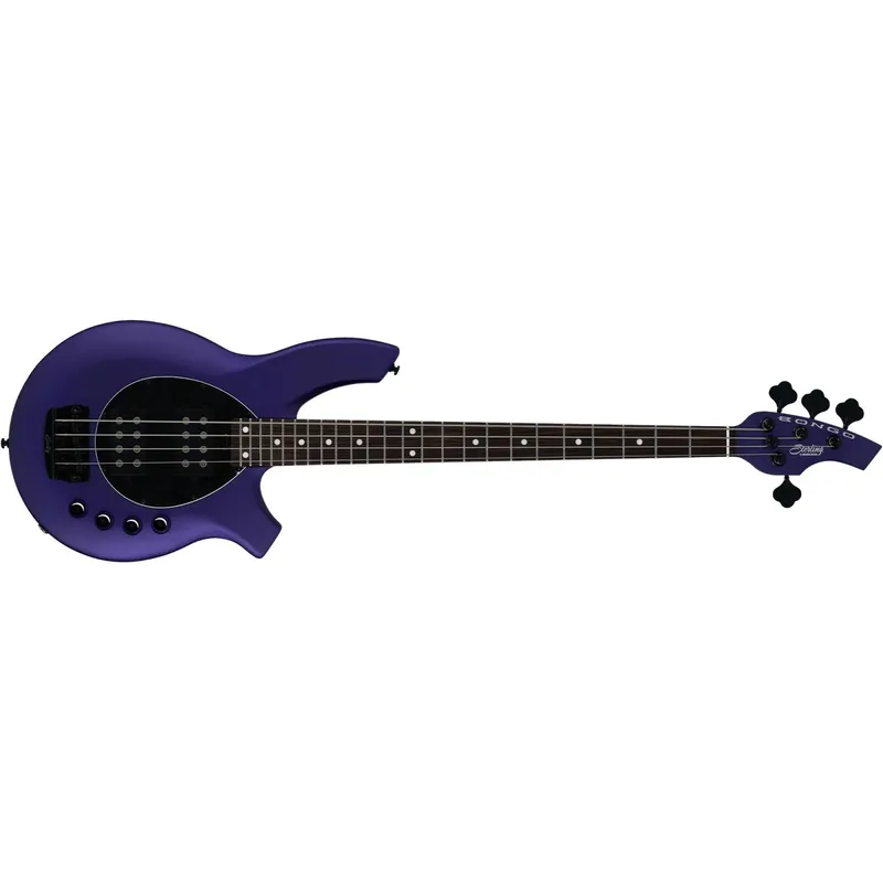 Sterling by Music Man Bongo Bass, Rosewood Fretboard, Firemist Purple Satin Genuine