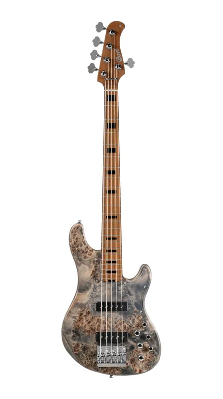 Cort GBMODERN5OPCG GB Series Modern 5 String Bass Guitar. Open Pore Charcoal Grey Worldwide Shipping