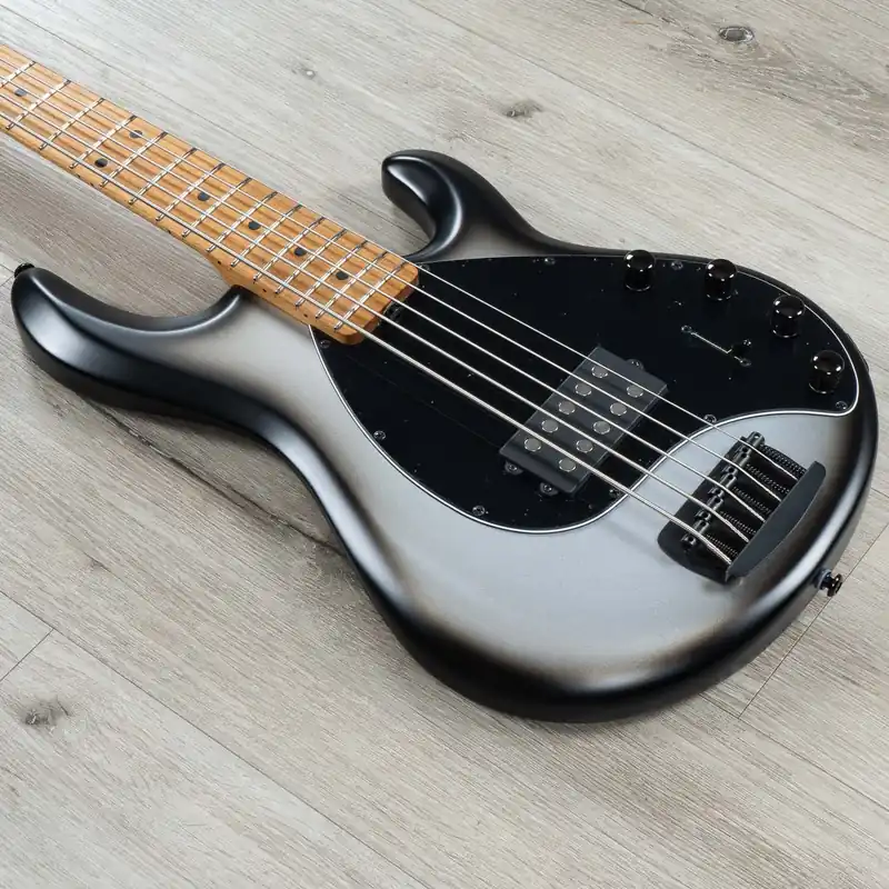 Discount Ernie Ball Music Man StingRay Special 5 H 5-String Bass, Roasted Maple Fretboard, Black Rock