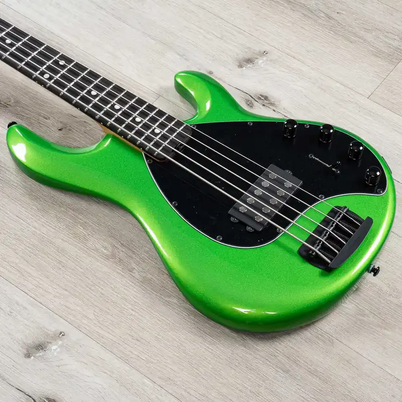 Hassle-Free Returns Ernie Ball Music Man StingRay Special 5 H 5-String Bass, Ebony Fretboard, Kiwi Green