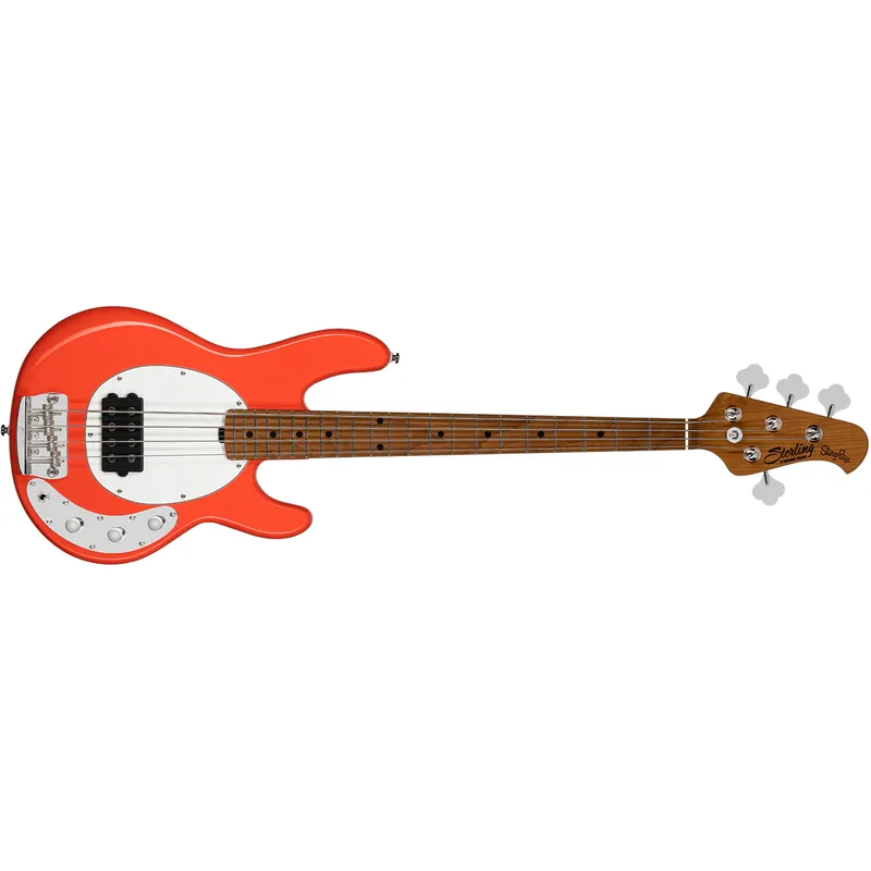 Sterling by Music Man StingRay 4 Short Scale Bass, Roasted Maple Fretboard, Fiesta Red Cheap