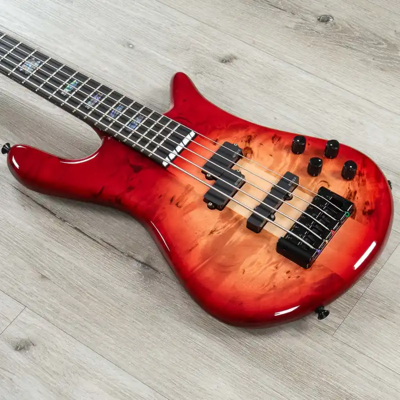 Secure Checkout Spector Euro 5 CST Custom 5-String Bass, Ebony Fretboard, Natural Red Burst Gloss